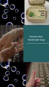 Vital Natural Oasis Organic Pomelo & Aloe Soap for Normal/Sensitive Skin - Moisturizing & Anti-Inflammatory Bar Soap