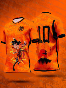 2025Japanese Anime Football Jersey Dragon Ball Men/Women Oversize Tshirt Summer Quick Dry Sport Breathable Bandai Cosplay Tshirt