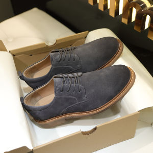 Business Casual Mens Leather Shoes Frosted Suede British Korean Style Soft Bottom Low Help Work Shoes Comfortable Lace-Up