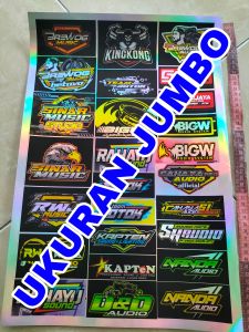 Stiker Sound | Stiker Hologram | Stiker 1 Lembar | Stiker Pack Ukuran 31cmx47cm JUMBO