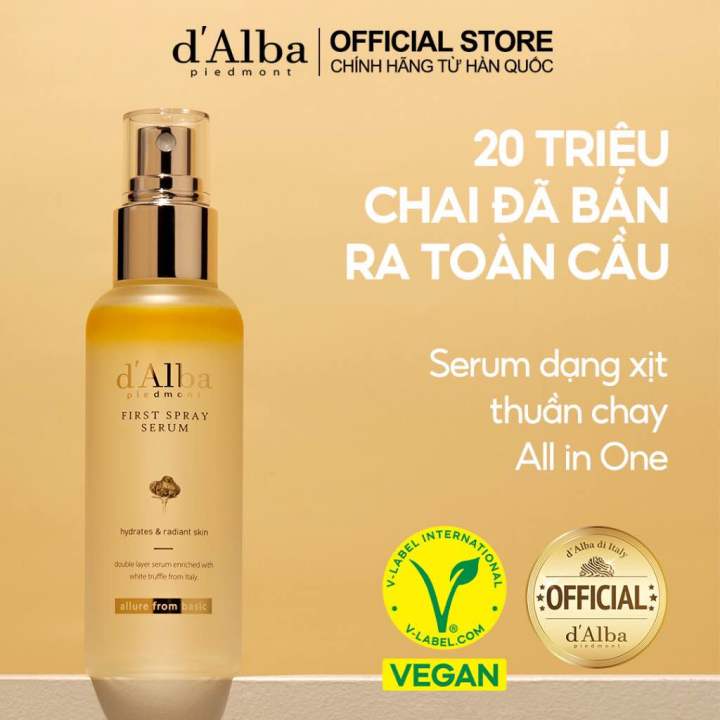 [d'Alba Official] Serum dạng xịt khoáng căng bóng da  First Spray Serum 100ml