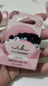 invisibobble LOOP Be Gentle 3pcs Hair Ties Strong Hold for Fine & Thin Hair No Damage Gentle Grip