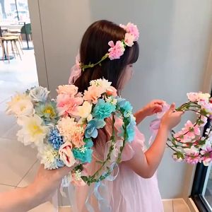 Multi-color Flower Crown Wreath Headband: A Versatile Hair Accessory