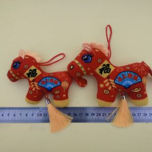 2026 Year of the Horse Plush Toy Small Hanging Doll Zodiac Horse New Year Gift Company Event Doll Soft Short Plush Material