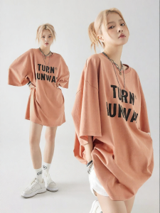 Turn Signal | Loose Casual Long T-Shirt Dress