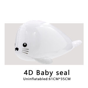 4D Octopus Whale Penguin Shark Turtle Seal shape aluminum Foil balloon marine animal theme birthday party decoration