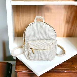 Tas ransel wanita korean style ANSELMA backpack cewek mini corduroy rekomendasi fashion cewek terbaru simple & trendy