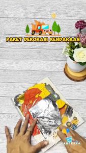 paket dekorasi simple kendaraan truck / paket balon dekorasi / set balon dekorasi dinosaurus