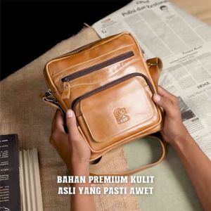 Tas Selempang Pria REVEN BREAKER SLING BAG Kulit Sapi 100% Slingbag Cowok Distro Keren Murah Terbaru