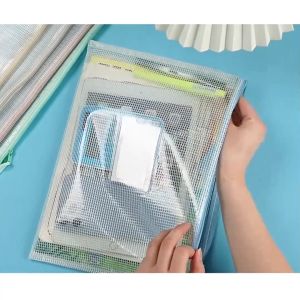 5 Cái Túi Tập Tin Túi Lưới A4 Chống Nước Dày Tập Tin Dây Kéo Túi Thông Tin Túi Biên Nhận Túi Văn Phòng-HAUSE