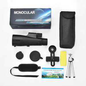 Wide Angl 12x52 Powerful ED Monocular Telescope Premium Extra-Low Dispersion Fogproof Long Range BAK4 Monocle for Hunting Hiking