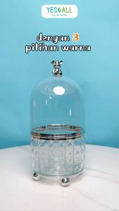 tempat sendok Rak Makeup Kosmetik Crystal Transparan Aesthetic Rak Kosmetik Putar 360 Derajat Aesthetic Tempat Sendok Garpu Tertutup