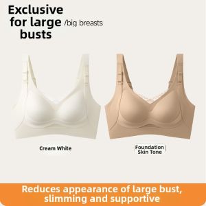 QIANLINGMEI | Seamless Bust Minimizing Supportive Underwire Free Summer Bra