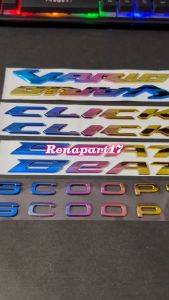 Emblem Vario Click Beat Scoopy Rainbow Bahan Plastik Keras Tebal warna warni harga 2 pcs