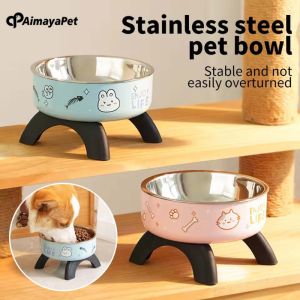 AP AIMAYAPET Pet Food Bowl Cat Dog Stainless Steel Feeding Bowl - 4 Styles