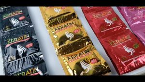 Keratin Collagen (Uni) Brazilian Hair Conditioner Treatment 20g 12 sachets For freezy and damaged hair Instant brazilian blowout