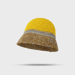 BILLI ZILLY | Summer Beach Sandal Womens Sunscreen Hollow Out Breathable Straw Weaving Hat Fresh Color Collision Fisherman Hat Casual Style