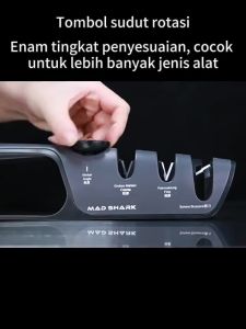 Pisau Penajam 4-in-1 Jerman: Pengasah Pisau Dapur & Gunting