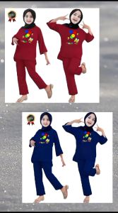 TOKOFLAMBOYANSUKSES - ONE SET SETELAN ANAK PEREMPUAN KEROPI UNTUK USIA 3-12 TAHUN