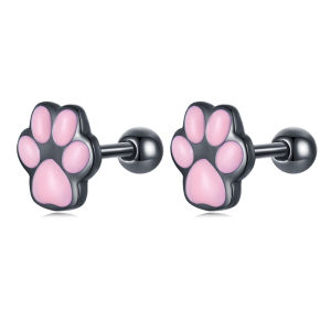 BAMOER 925 Sterling Silver Cute cats Claw stud Earrings for women Fashion Jewelry SCE1516