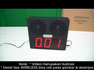 Mesin Pemanggil Antrian Loket Wireless LED Display 3 FULLSET Speaker Calling System