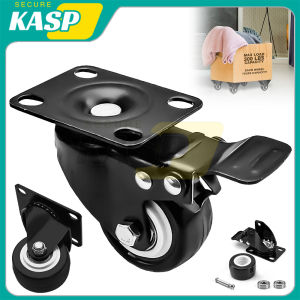 1.5-2" Swivel / Fixed Caster Wheel Rubber Base with Top Plate & Bearing Heavy Duty
