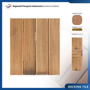 Decking Tile Kayu Asli Kalimantan 49x49 cm (LANTAI OUTDOOR)