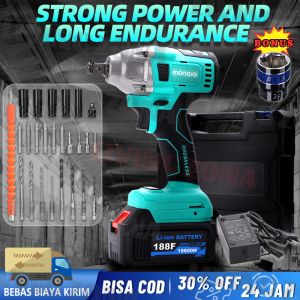 Mesin Bor Impact Wrench Cordless Brushless 188V: Kinerja & Kelebihan