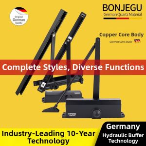 yishujia office | Hydraulic Buffering Door Closer Home Use Multi-functional Black