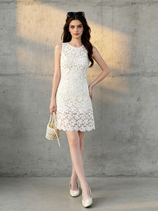 PIAOYA | Elegant Lace Summer Dress Slim Waist Sleeveless