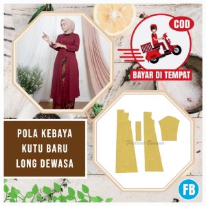 【COD】 Pola Kebaya Kutu Baru Long Dewasa | Pola Baju Wanita Lengkap | Pola Instan Kebaya | Pola Jiplak | Pola Jahitan Lengkap Firdaus Busana