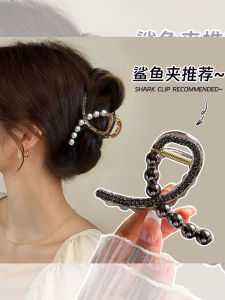 กิ๊บติดผมทรงฉลามสไตล์วินเทจฝรั่งเศสสำหรับผู้หญิง กิ๊บติดผมครึ่งหัวขนาดกลาง สไตล์ญี่ปุ่นและเกาหลี เครื่องประดับผมสุดเก๋