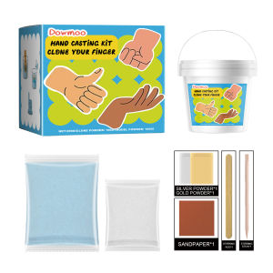 XMSJ | Family Hand Casting Kit Hand Printing Mold Plaster Handprint Keepsake Casting Hand Holding Statue Molding Foot Print Model Set