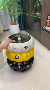 Donut Trash Can New Style High-value Home Living Room Movable Light Luxury High-end Kitchen Wastebasket with Lid