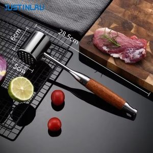 JUSTINLAU Stainless Steel Meat Hammer Multifunctional Meat Grinder Loose Meat Tenderizer Home Steak Pork Percussion Hammer Tools