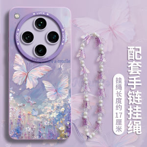 Butterfly Bracelet Silicone Phone Case for OPPO FindX8 Ultra New Findx8S Full Cover Anti-Fall Lightweight Luxury Womens X8 Advanced Spro