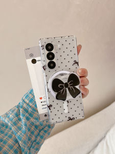 Magnetic Butterfly Knot Ins Style Foldable Screen Phone Case Protective Hard Shell for Samsung ZFold7 ZFold6 ZFold5 ZF3 ZF4 W2025