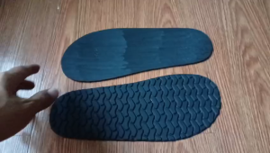 Alas Bawah Sol Potong Outsole Sepatu Sandal Sole Sepatu Karet Mentah Rubber TRC 24 Hitam