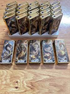 Combo 5 cái Quẹt khò tia xanh Hình Rồng 3D sang trọng lửa mạnh vỏ sắt kim loại nạp lại ga được khi hết
