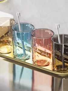Fashionable Toothbrush Cup Couple Childrens Washing Cup Toothpaste Toothbrush Storage Box Home Luxury Dental Utensil Cup