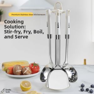 CMGF | Non-Stick Kitchen Utensil Set - Heavy-Duty Spatula Spoon and Strainer