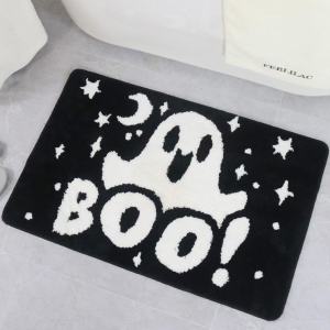 VIKAMA Halloween Ghost Decorative Carpet Indoor Outdoor Dirt Resistant Non-Slip Doormat Bathroom Living Room Balcony Foot Mat