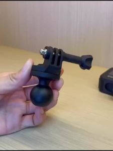New【1Pc Ball Mount Head Adapter Universal 1" Aluminum With 1/4" Threaded For Double Socket Arm For Action Camera Support Stand】