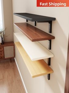 Wall-Mounted Shelving Wooden Board 1-Piece Bookshelf Floating Finish-Free