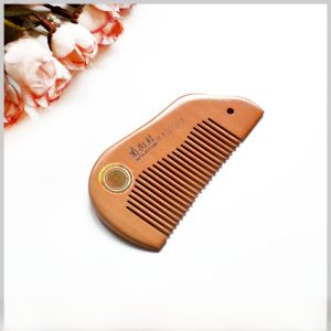 Portable Natural Peach Wood Comb Womens Massage Mini Comb Childrens Hairbrush South Street Village Personal Care Tool
