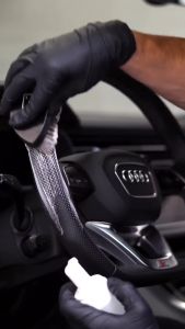 KOCH-CHEMIE KCX LEATHER BRUSH [ 1PC ] -( DENSE HORSE HAIR FOR GENTLE SCRUBBING ) [ FOR CAR]