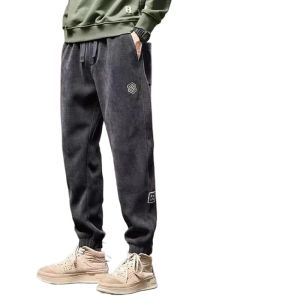 Fleece-lined Thickened Casual Pants Men Autumn and Winter New Arrival Corduroy Winter Heattech Mens Jogger Pants Sports Pants Tide