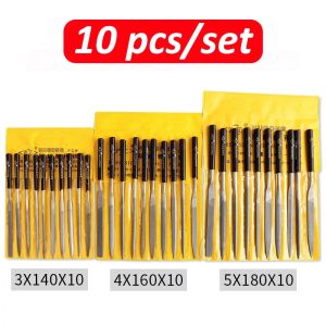 New Premium Needle File Set High-Carbon Steel Files with Non-Slip Ergonomic Handles for Precise Filing on Wood Plastic Model