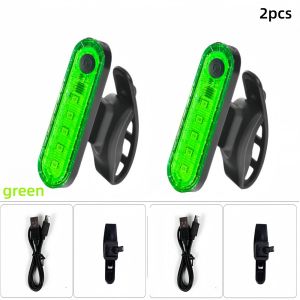 Bicycle taillights night riding warning lights USB rechargeable high brightness strong light warning lights (multiple options)