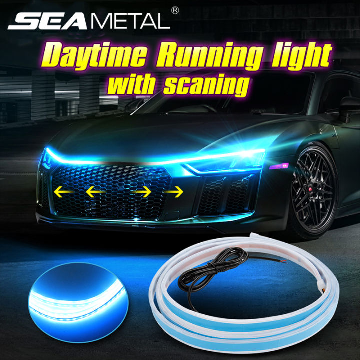 Scan Starting LED DRL Car Hood Light Strip Car Engine Hood Guide